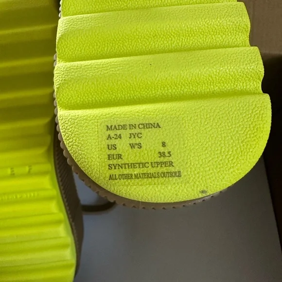 Reef Beige and Lime Water Vista Higher Platform Sandals - Picture 6 of 14